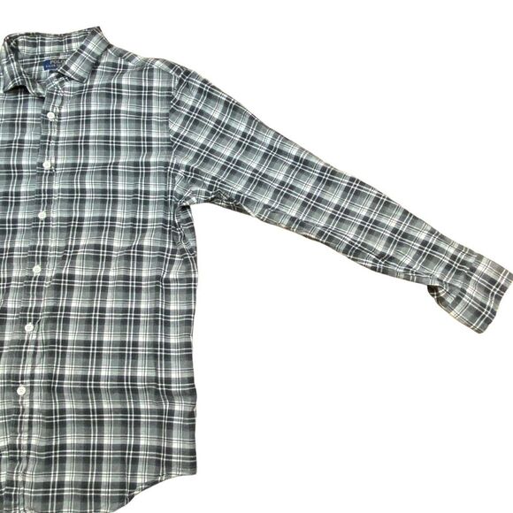 Polo Ralph Lauren Shirt Mens Size XL Gray Plaid Collared Button Down Slim Fit - Picture 7 of 9